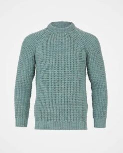 Men's Waffle Stitch Crew -Celtic & Co 106450