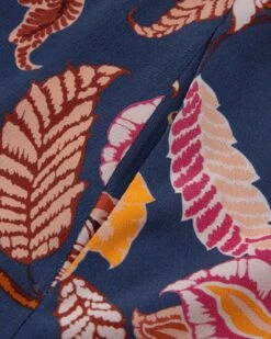 V Neck Printed Swing Midi Dress -Celtic & Co 136904