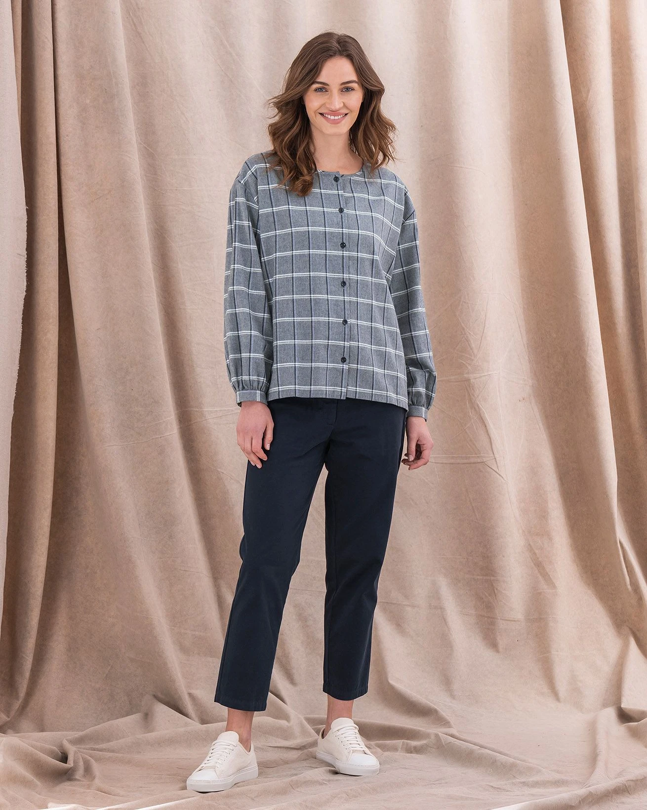 Check Button Through Blouse 5 Check Button Through Blouse - Image 3