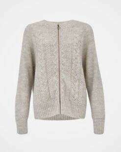 British Cable Zip Cardigan 10 British Cable Zip Cardigan -Celtic & Co 142295