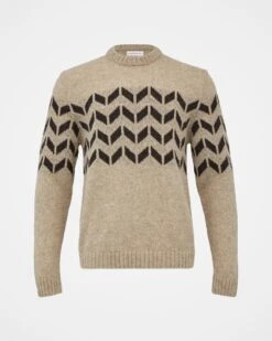 Men's Shetland Chevron Sweater -Celtic & Co 144185