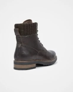 Men's Knitted Cuff Lace Up Boots -Celtic & Co 147490