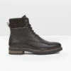 Men's Knitted Cuff Lace Up Boots -Celtic & Co 153368