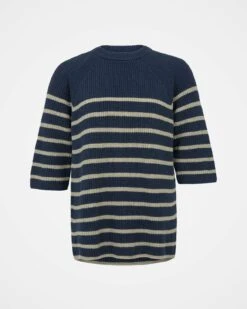 Half Sleeve Knitted Sweater -Celtic & Co 158443