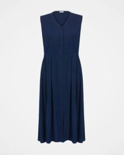 Sleeveless Button Through Midi Dress 9 Sleeveless Button Through Midi Dress -Celtic & Co 158756