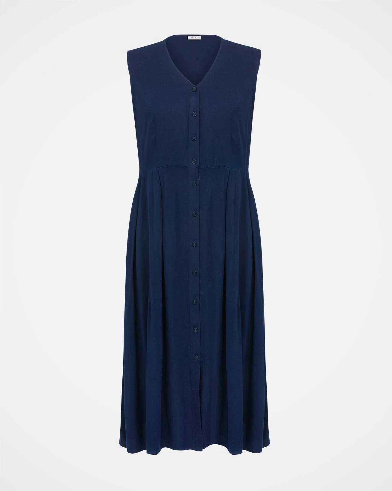 Sleeveless Button Through Midi Dress 5 Sleeveless Button Through Midi Dress - Image 3