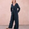 Pure Linen Tie Waist Jumpsuit