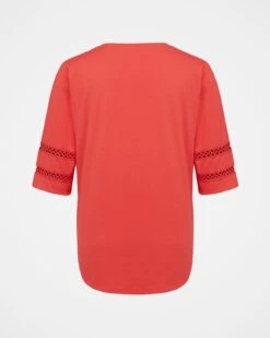 Organic Cotton Sleeve Detail Jersey Top 14 Organic Cotton Sleeve Detail Jersey Top -Celtic & Co 166888