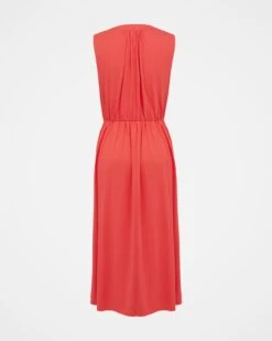 Organic Cotton Tie Neck Midi Dress -Celtic & Co 166893