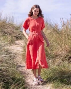 Linen Button Through Dress -Celtic & Co 166898