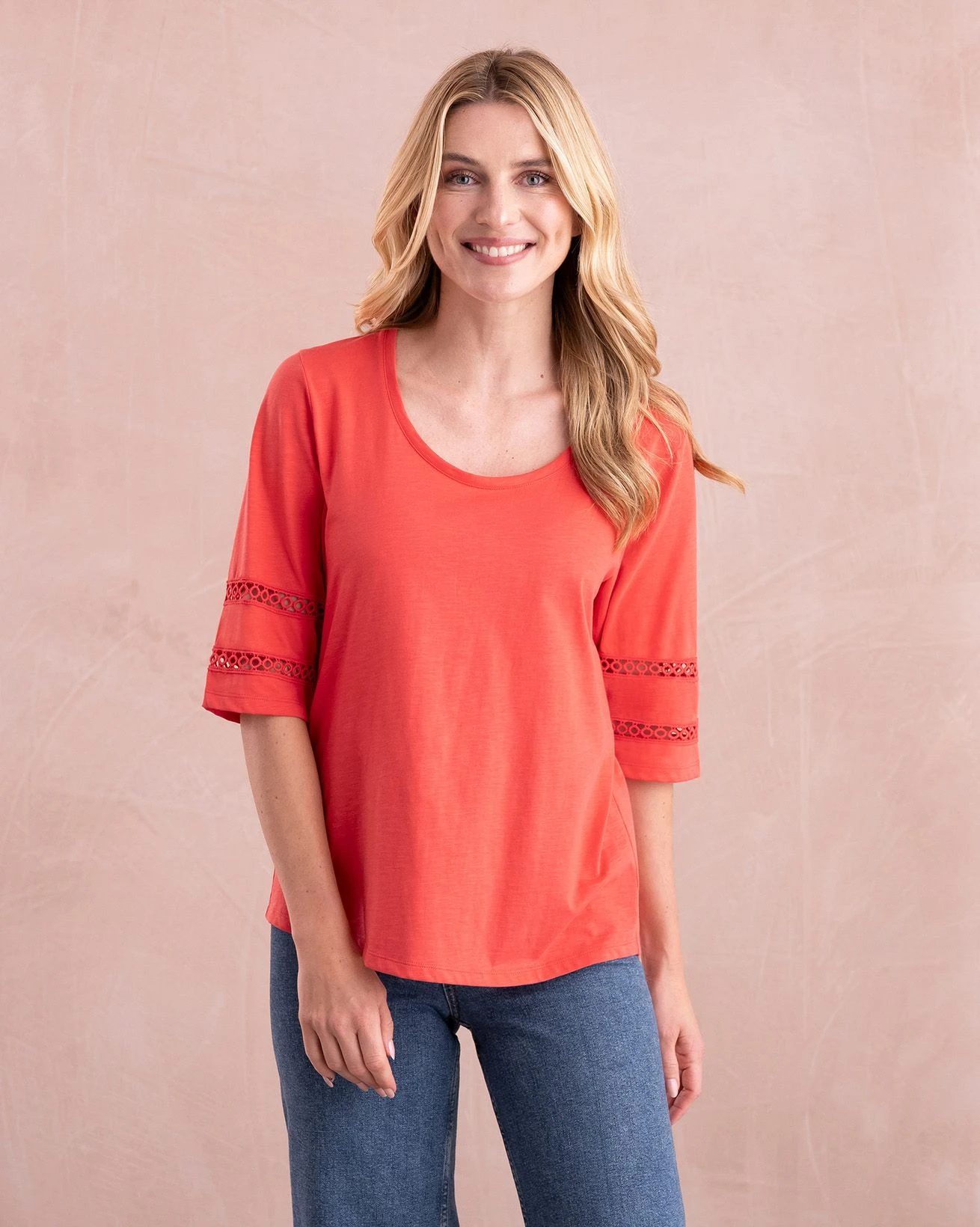 Organic Cotton Sleeve Detail Jersey Top 5 Organic Cotton Sleeve Detail Jersey Top - Image 3
