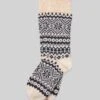 Ladies Fair Isle Merino Cotton Socks