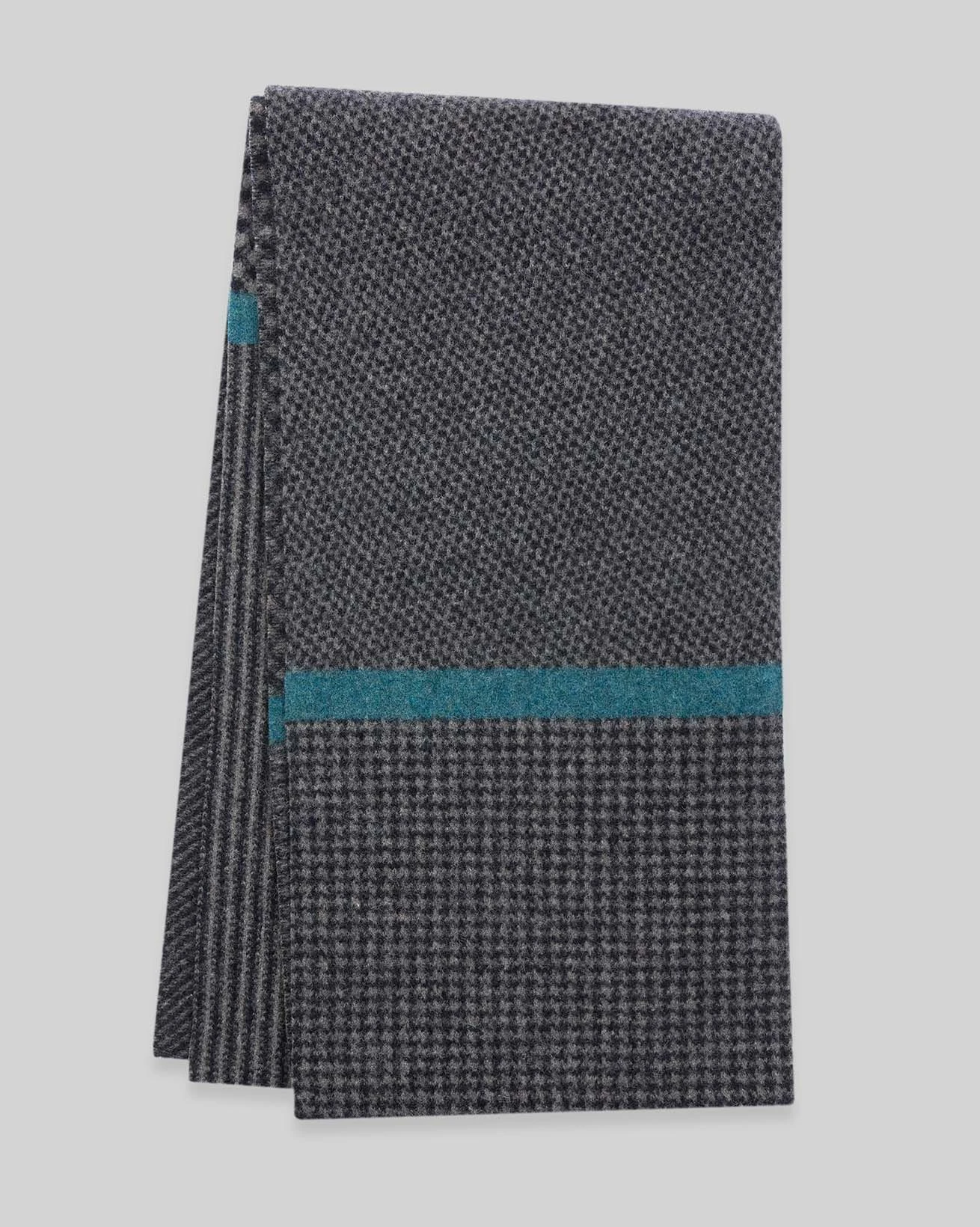 Men's Lambswool Chevron Scarf 4 Men's Lambswool Chevron Scarf - Image 2