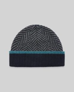 Men's Lambswool Chevron Beanie 7 Men's Lambswool Chevron Beanie -Celtic & Co 172707