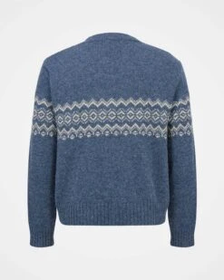 Fair Isle Crew Neck Cardigan -Celtic & Co 173001