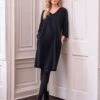 V Neck Cocoon Dress 2 V Neck Cocoon Dress -Celtic & Co 173968