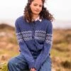 Fair Isle Crew Neck Cardigan -Celtic & Co 174343