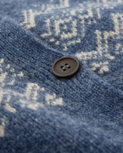 Fair Isle Crew Neck Cardigan -Celtic & Co 175292