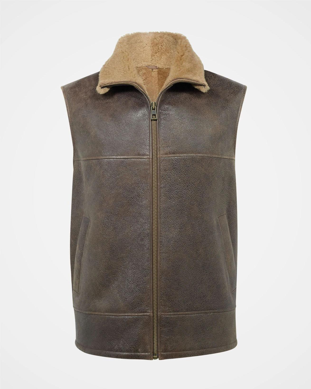 Men's Shearling Vest 4 Men's Shearling Vest - Image 2