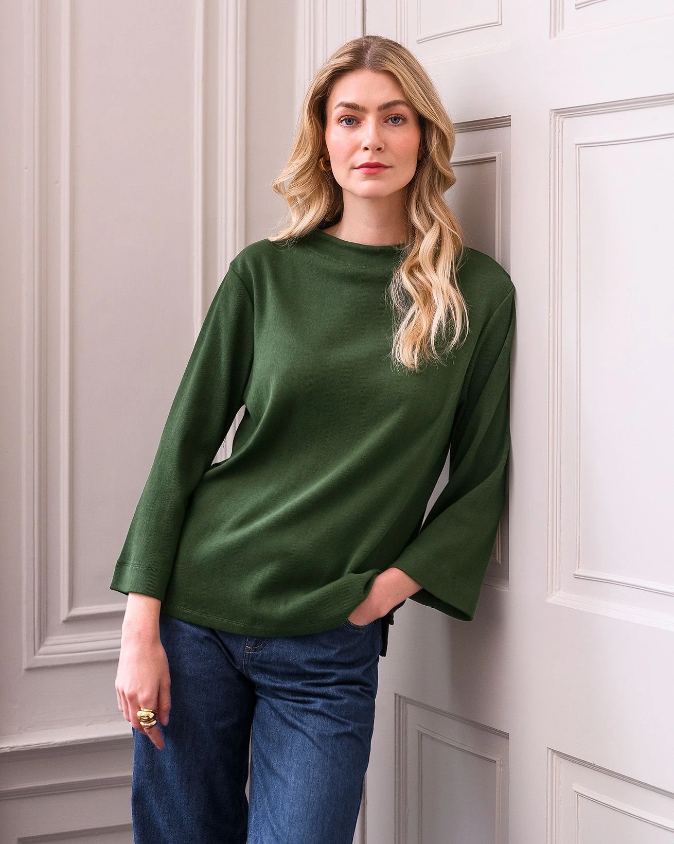Funnel Neck Jersey Top 3 Funnel Neck Jersey Top