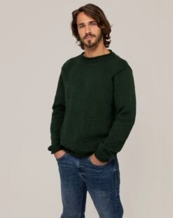Men's Textured Stitch Crew Neck Sweater