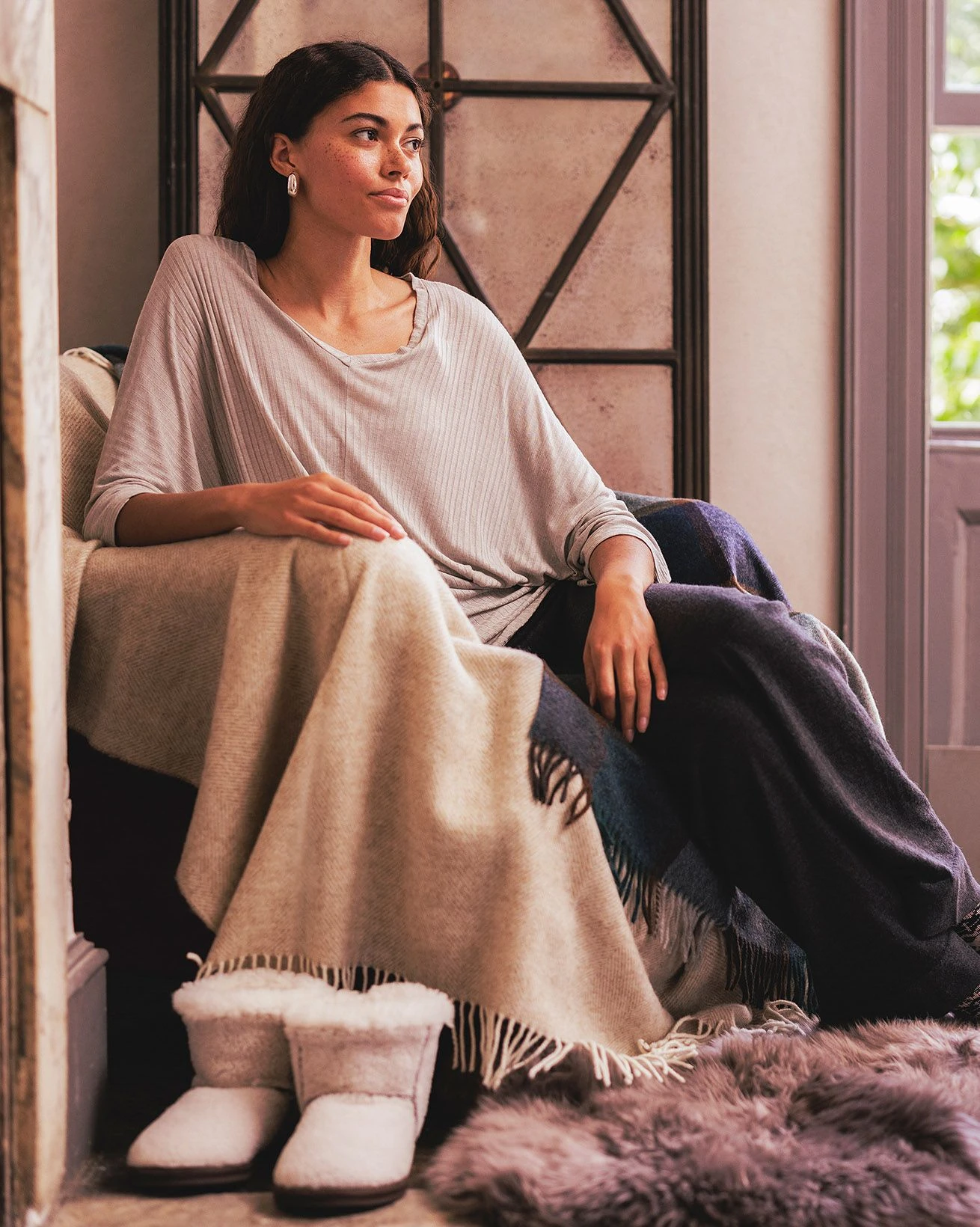 Cashmere Blend V Neck Slouch Top 3 Cashmere Blend V Neck Slouch Top