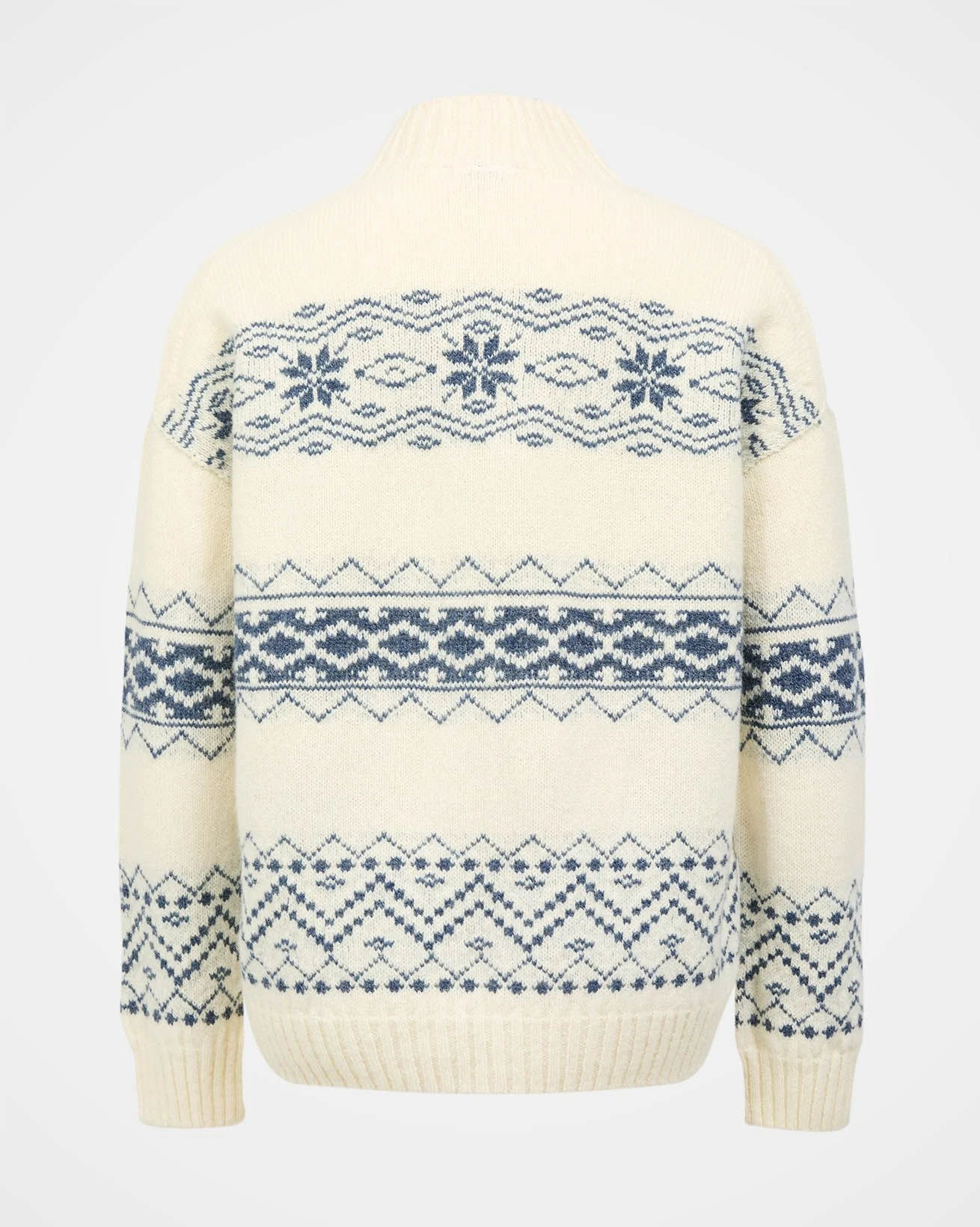 Fair Isle Stripe Funnel Neck Sweater 6 Fair Isle Stripe Funnel Neck Sweater - Image 4