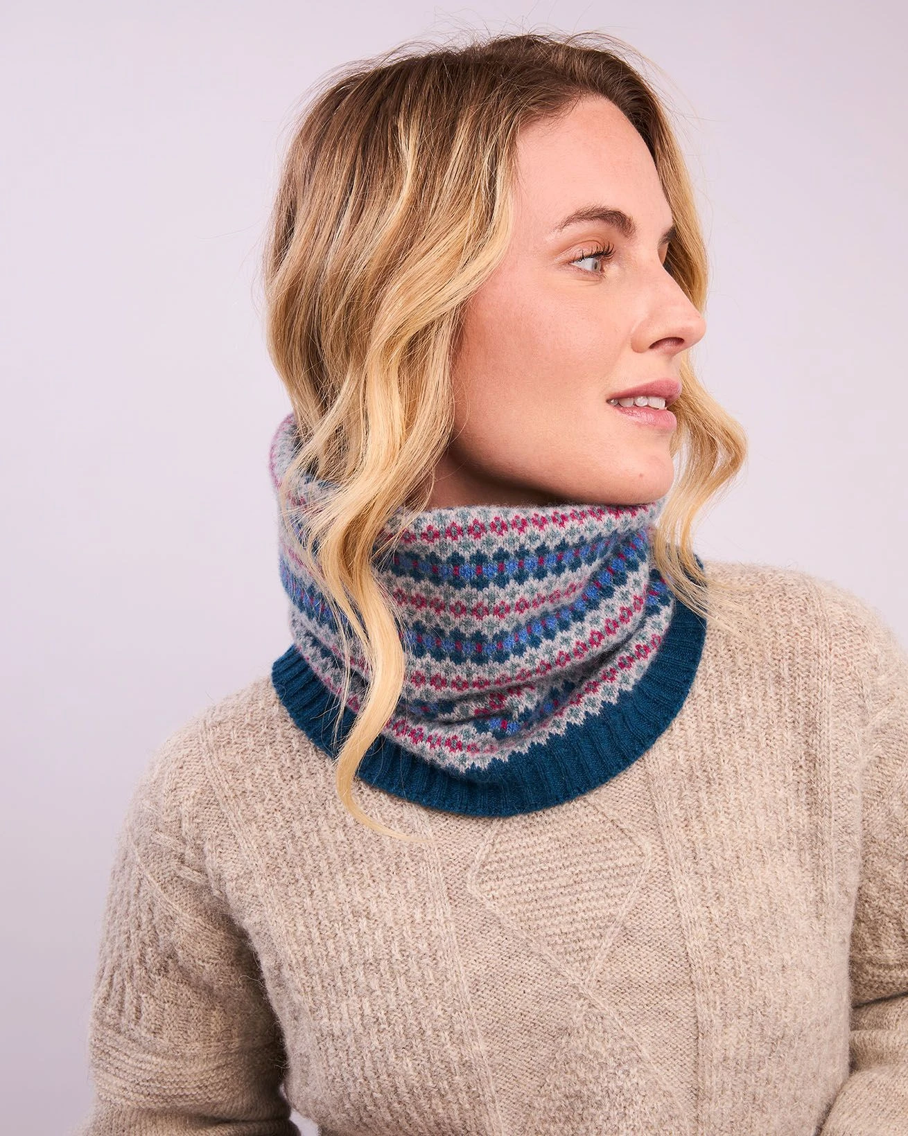 Lambswool Fair Isle Snood 5 Lambswool Fair Isle Snood - Image 3