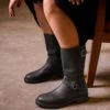 Mid-Calf Biker Boots