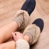 Soft Sole Shearling Bootee Slippers 2 Soft Sole Shearling Bootee Slippers -Celtic & Co 184470