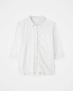 Linen Blend Pleat Back Shirt -Celtic & Co 186208