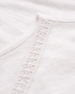 Organic Cotton V Neck Trim Top -Celtic & Co 186383