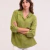 Linen Blend Relaxed Blouse -Celtic & Co 187056