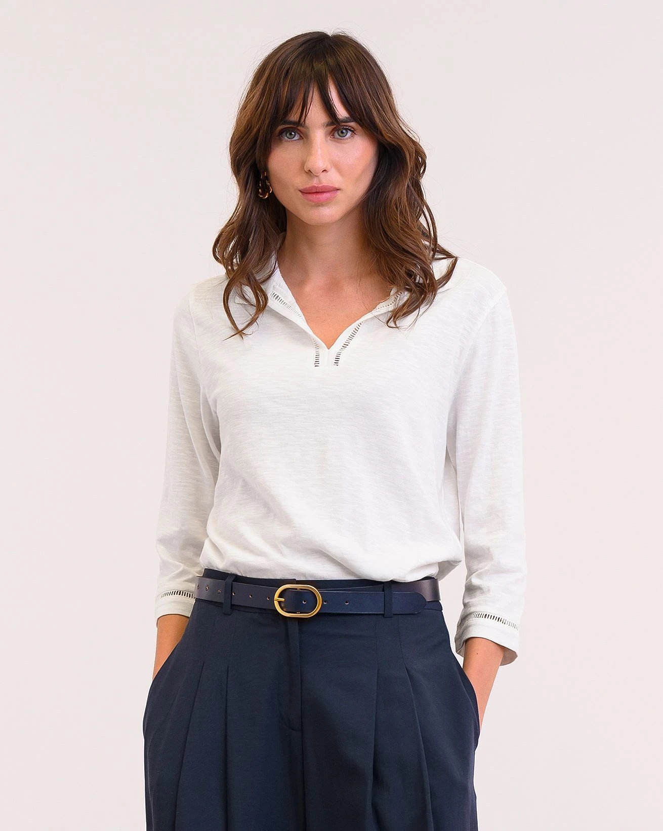 Organic Cotton Trim Detail Polo Top 4 Organic Cotton Trim Detail Polo Top - Image 2