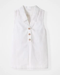 Pure Linen Sleeveless Blouse 9 Pure Linen Sleeveless Blouse -Celtic & Co 187240