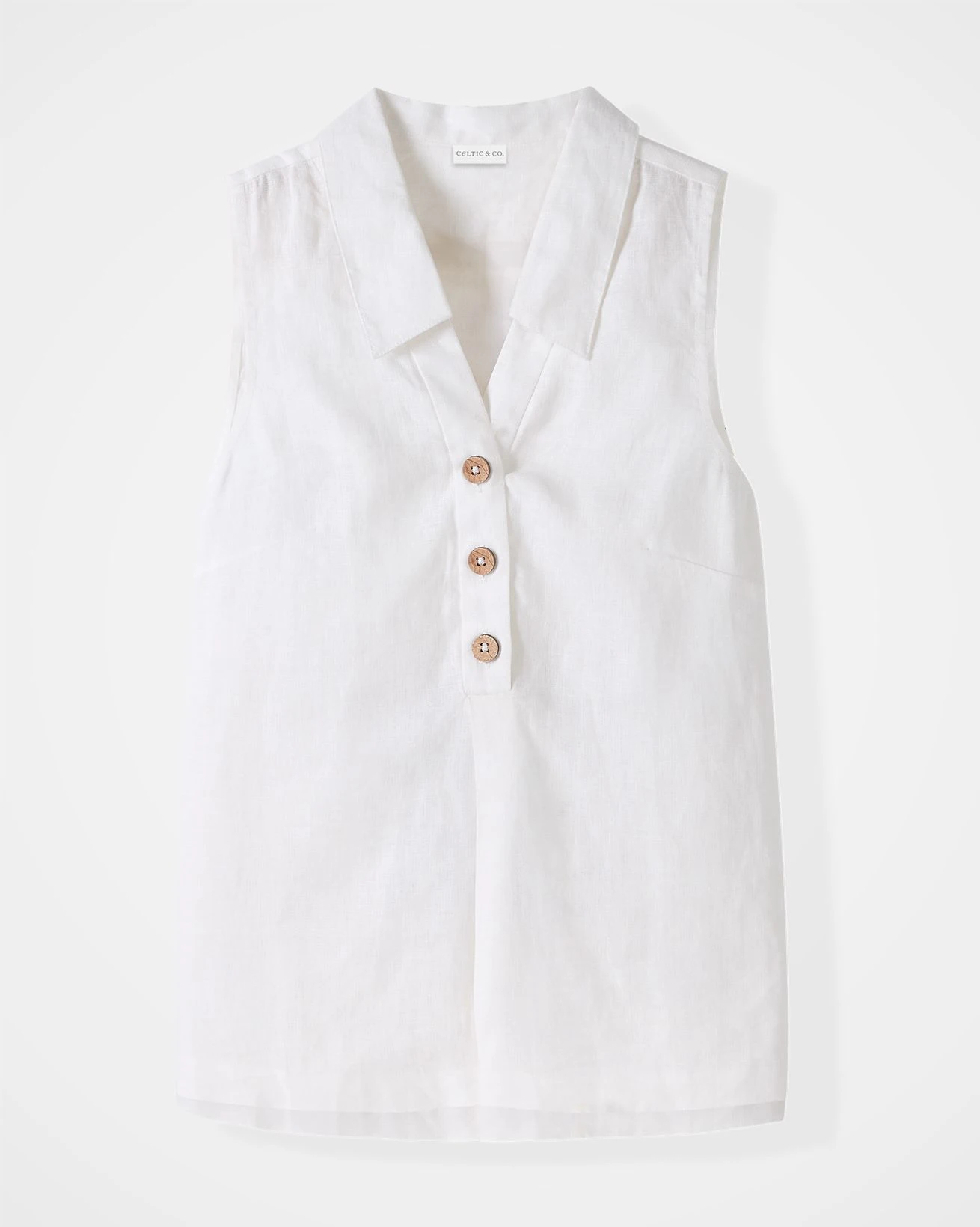 Pure Linen Sleeveless Blouse 6 Pure Linen Sleeveless Blouse - Image 4