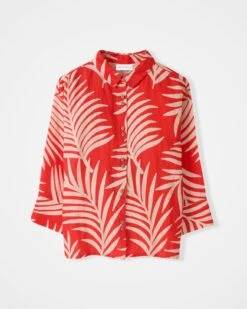 Linen Double Button Detail Shirt 11 Linen Double Button Detail Shirt -Celtic & Co 187290