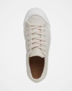Lace Up Recycled Canvas Low Top Sneakers -Celtic & Co 187628