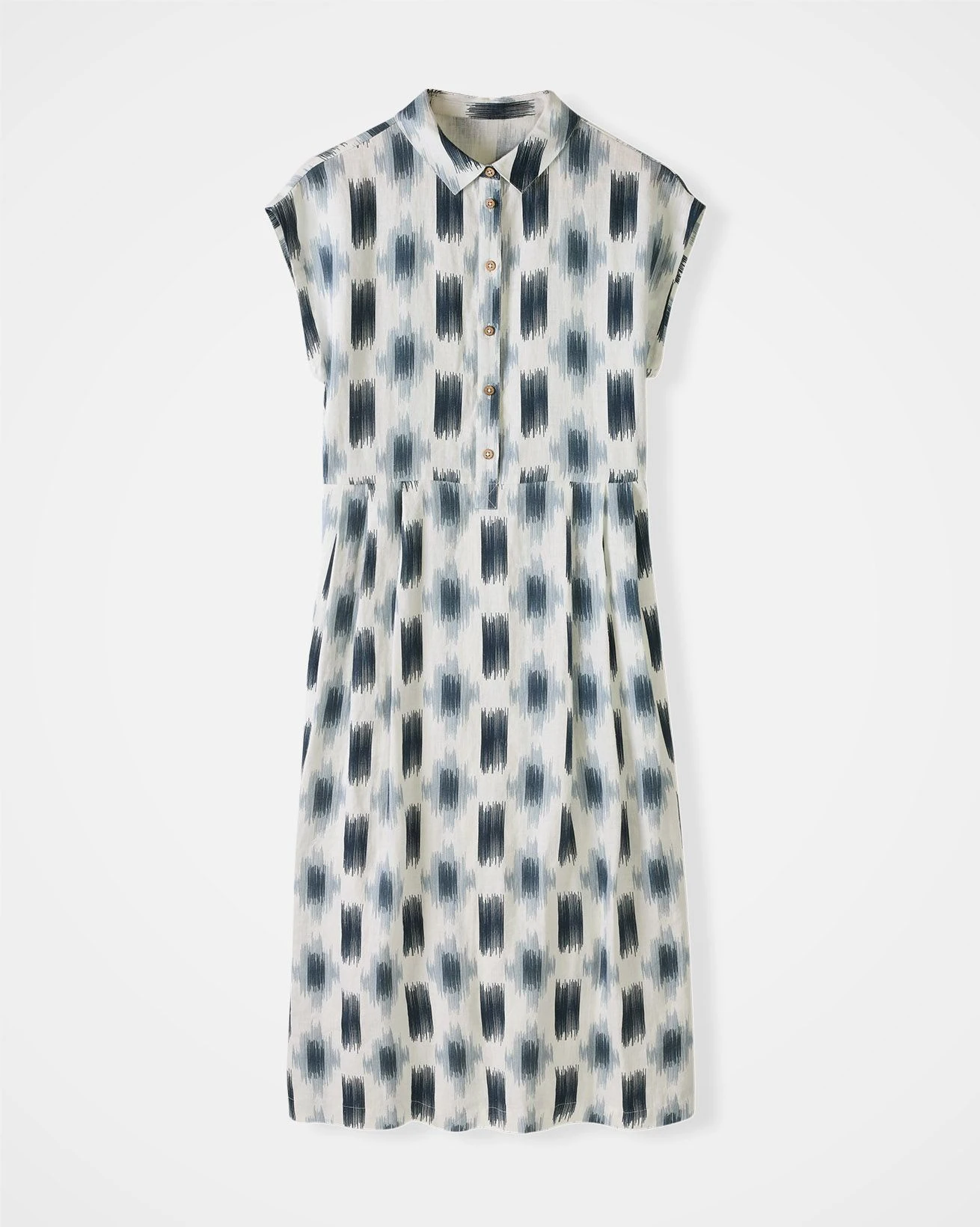 Linen Grown On Sleeve Midi Dress 4 Linen Grown On Sleeve Midi Dress - Image 2