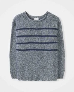 Organic Cotton Yarn Twist Breton Sweater -Celtic & Co 189152