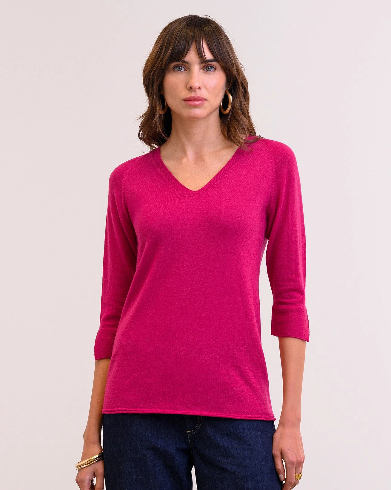Fine Knit Merino V Neck Sweater 4 Fine Knit Merino V Neck Sweater - Image 2