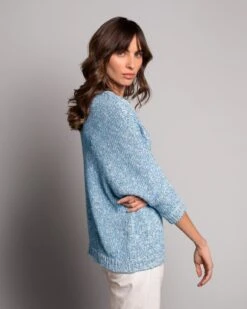 Yarn Twist V Neck Slouch Sweater 12 Yarn Twist V Neck Slouch Sweater -Celtic & Co 190280