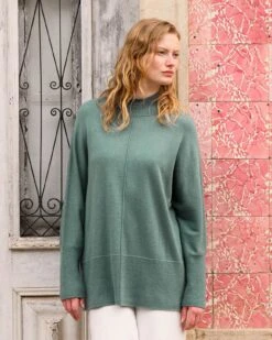 Drape Funnel Neck Sweater