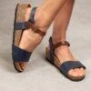 Low Wedge Ankle Strap Sandals -Celtic & Co 190598