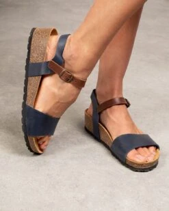 Low Wedge Ankle Strap Sandals