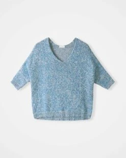 Yarn Twist V Neck Slouch Sweater 14 Yarn Twist V Neck Slouch Sweater -Celtic & Co 190619