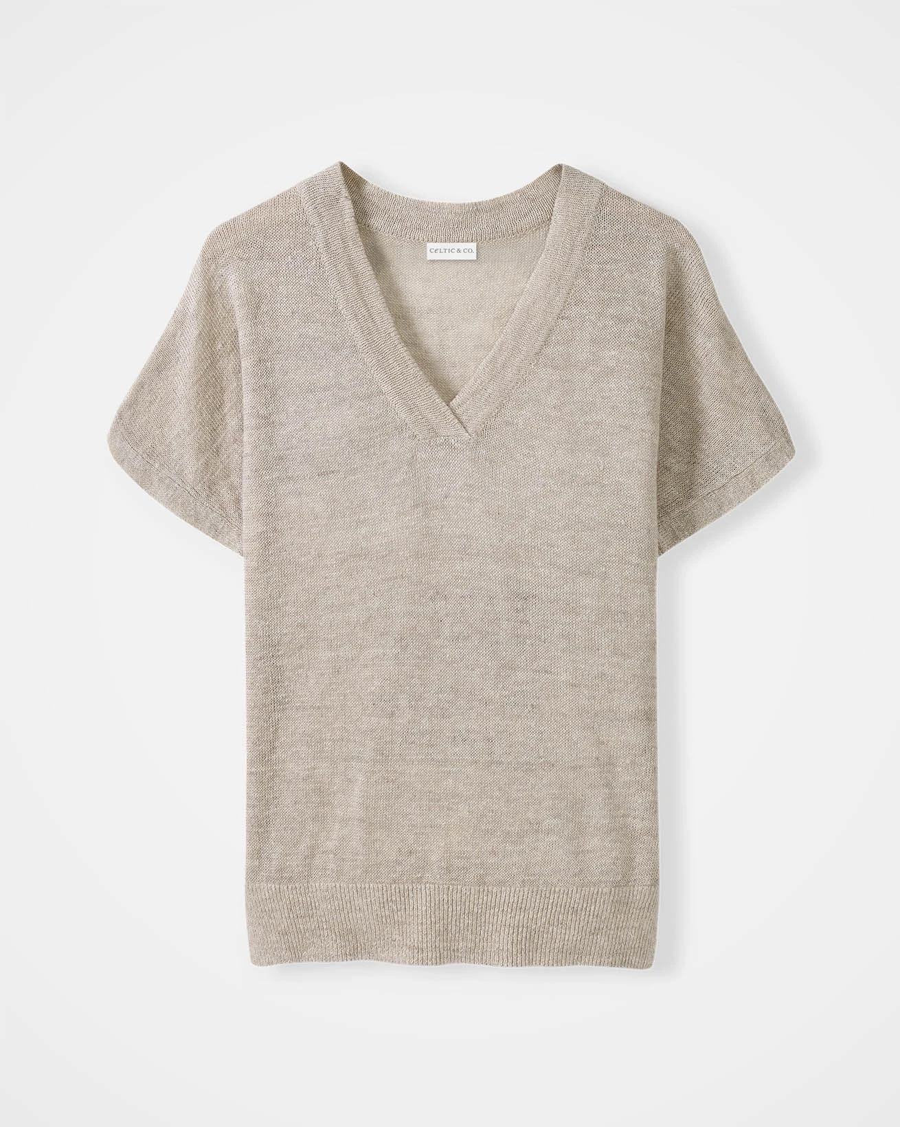 Linen Blend V Neck Slouch Knitted Top 7 Linen Blend V Neck Slouch Knitted Top - Image 5
