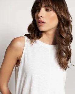 Organic Cotton Pleat Back Tank -Celtic & Co 190762