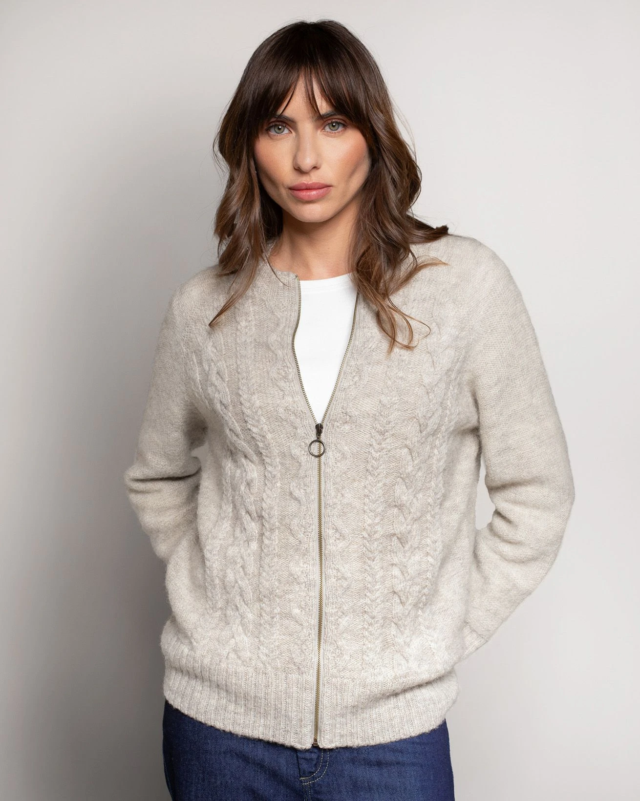 British Cable Zip Cardigan 3 British Cable Zip Cardigan