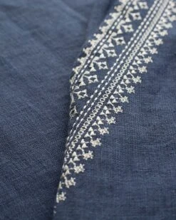 Pure Linen Embroidered Sleeveless Midi Dress -Celtic & Co 191374